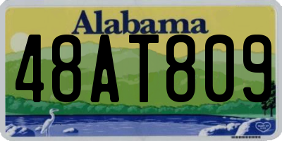 AL license plate 48AT809