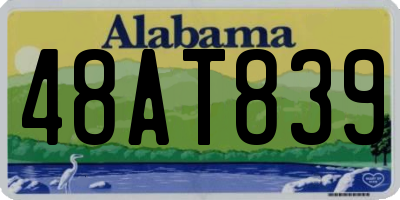 AL license plate 48AT839