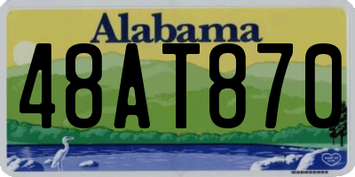 AL license plate 48AT870