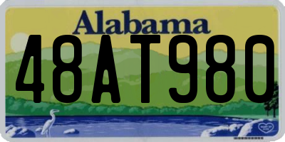 AL license plate 48AT980