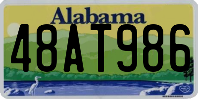 AL license plate 48AT986