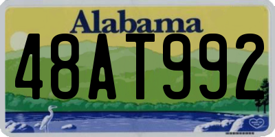 AL license plate 48AT992