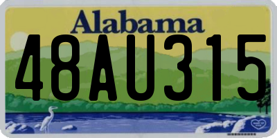 AL license plate 48AU315