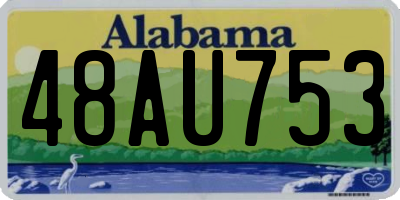 AL license plate 48AU753
