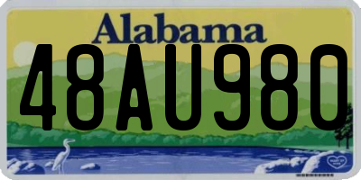 AL license plate 48AU980