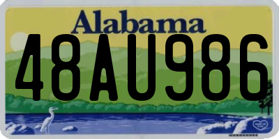 AL license plate 48AU986