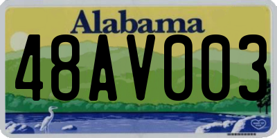 AL license plate 48AV003