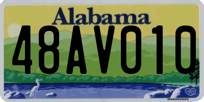 AL license plate 48AV010