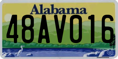 AL license plate 48AV016