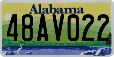 AL license plate 48AV022