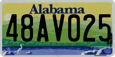 AL license plate 48AV025