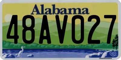 AL license plate 48AV027