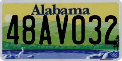 AL license plate 48AV032