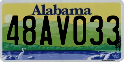 AL license plate 48AV033