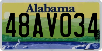 AL license plate 48AV034