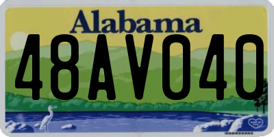 AL license plate 48AV040