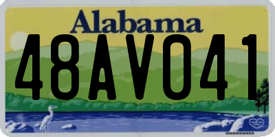 AL license plate 48AV041