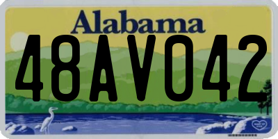 AL license plate 48AV042