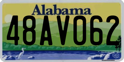 AL license plate 48AV062