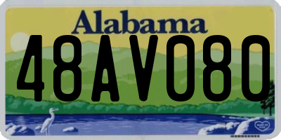 AL license plate 48AV080