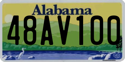 AL license plate 48AV100