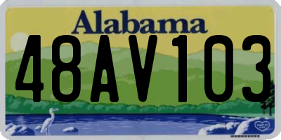 AL license plate 48AV103