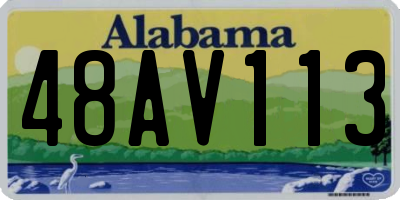 AL license plate 48AV113