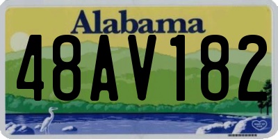 AL license plate 48AV182