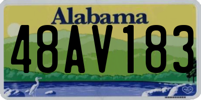 AL license plate 48AV183