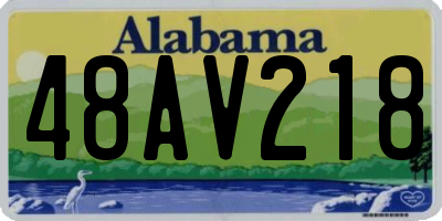 AL license plate 48AV218