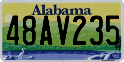 AL license plate 48AV235