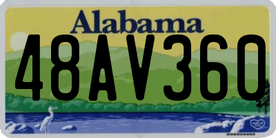 AL license plate 48AV360