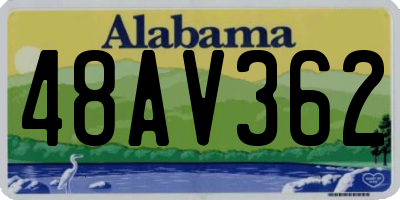 AL license plate 48AV362