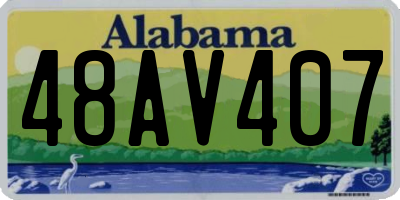 AL license plate 48AV407