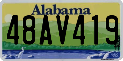 AL license plate 48AV419