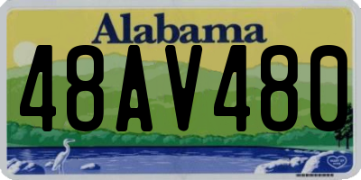 AL license plate 48AV480
