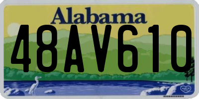 AL license plate 48AV610