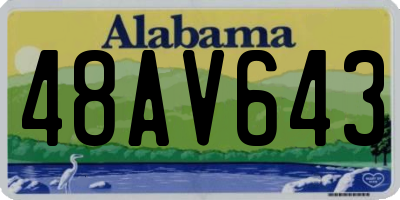 AL license plate 48AV643