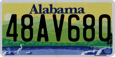 AL license plate 48AV680