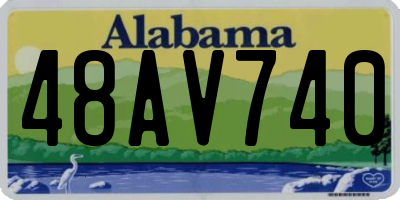 AL license plate 48AV740