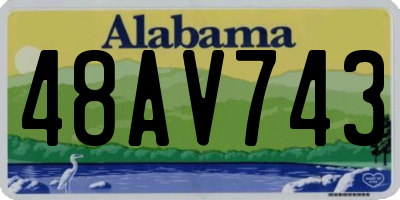 AL license plate 48AV743