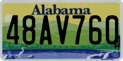 AL license plate 48AV760