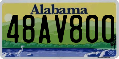 AL license plate 48AV800