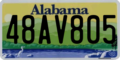 AL license plate 48AV805