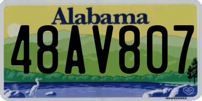 AL license plate 48AV807