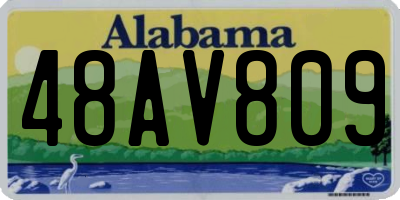 AL license plate 48AV809