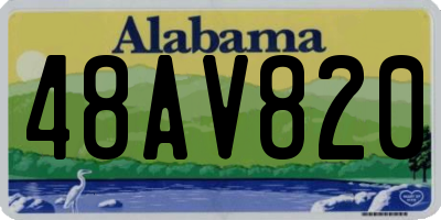 AL license plate 48AV820