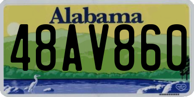 AL license plate 48AV860