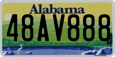 AL license plate 48AV888
