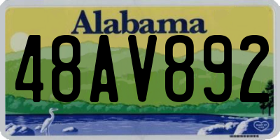 AL license plate 48AV892